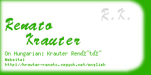 renato krauter business card